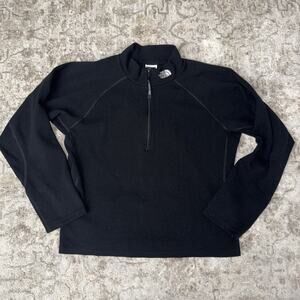The North Face Women’s M Black 1/2 Zip Baselayer Pullover Mock Neck Top EUC